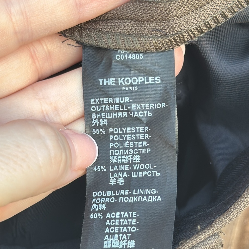 The Kooples olive green slacks, size 46 (US 10) - Picture 5 of 5